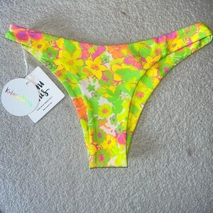 Kulani Kinis Aloe Reef Floral V Cheeky Bikini Bottom
